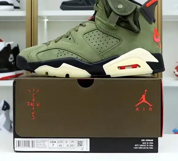 6 JORDAN SCOTT 'OLIVE' X RETRO TRAVIS AIR 0423